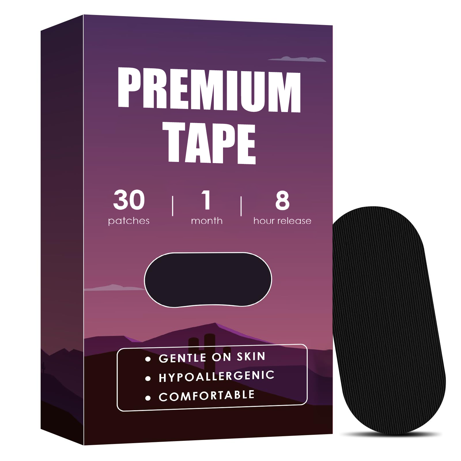 Premium Tape (30 Pack) - Pain Free Removal, Hypoallergenic, Latex Free & Gentle On Skin - Packaging May Vary - Skin Friendly Adhesive Cotton Tape